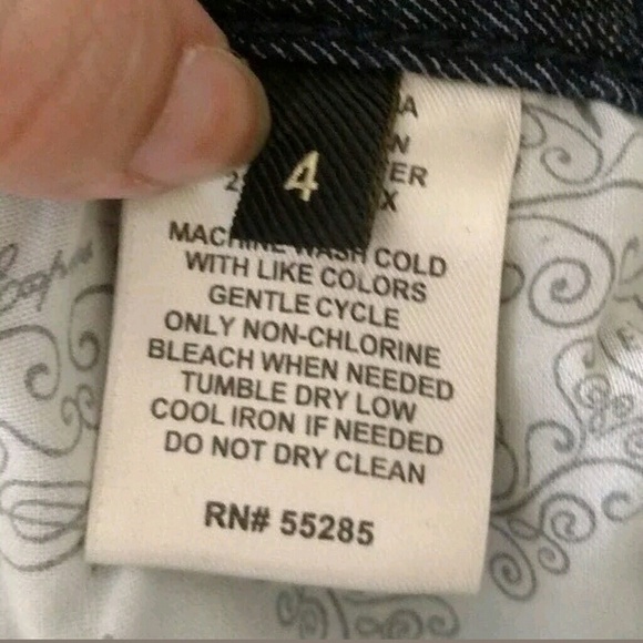 Express Dark Wash Flare Jeans Size 4 - Picture 3 of 6